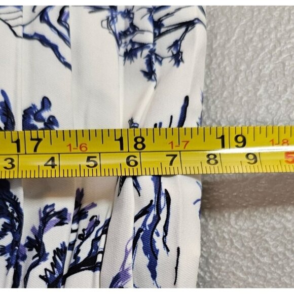 Kourt Womens XL Square Neck Long Sleeve Scrunch Printed Crop Top - Picture 13 of 13